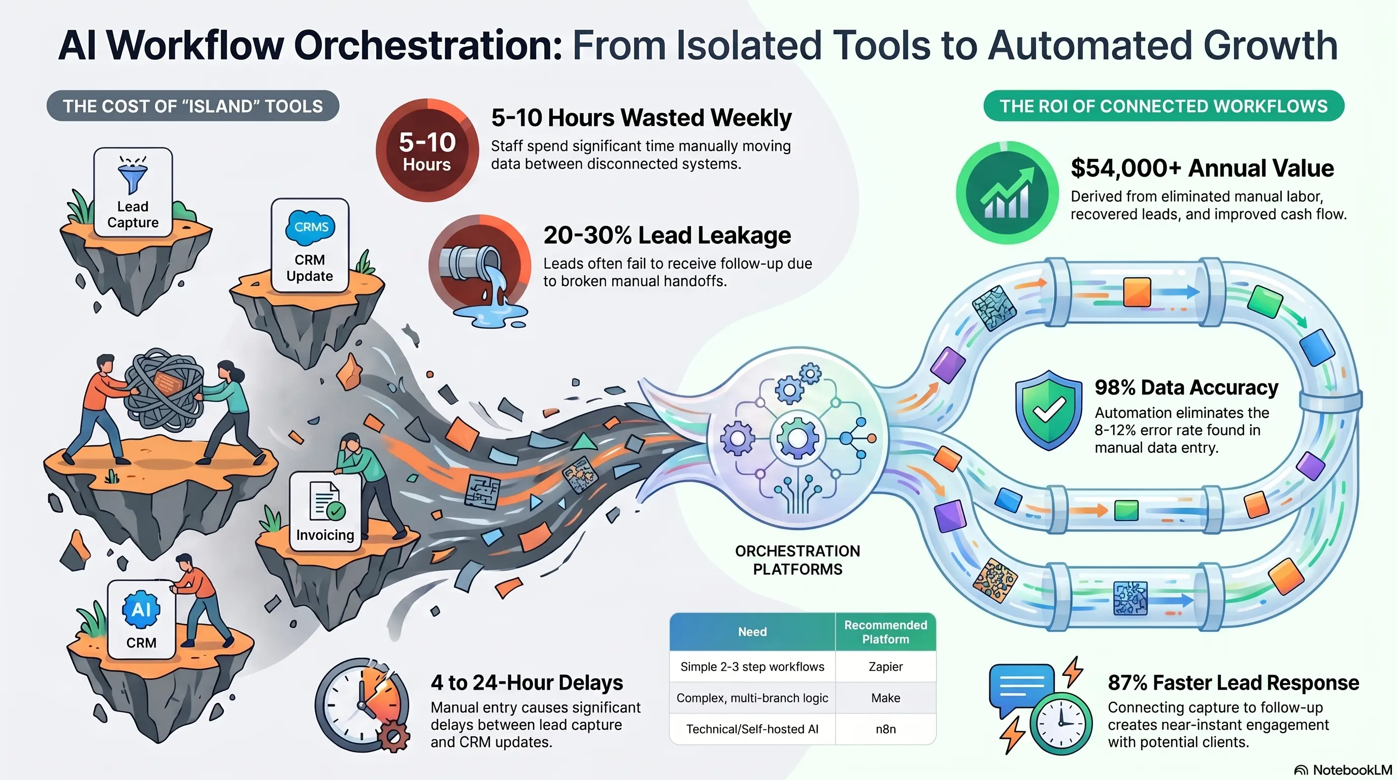 Workflow Orchestration: Connecting Your AI Tools with n8n, Zapier, and Make